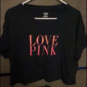 Victoria’s Secret pink crop tee size large